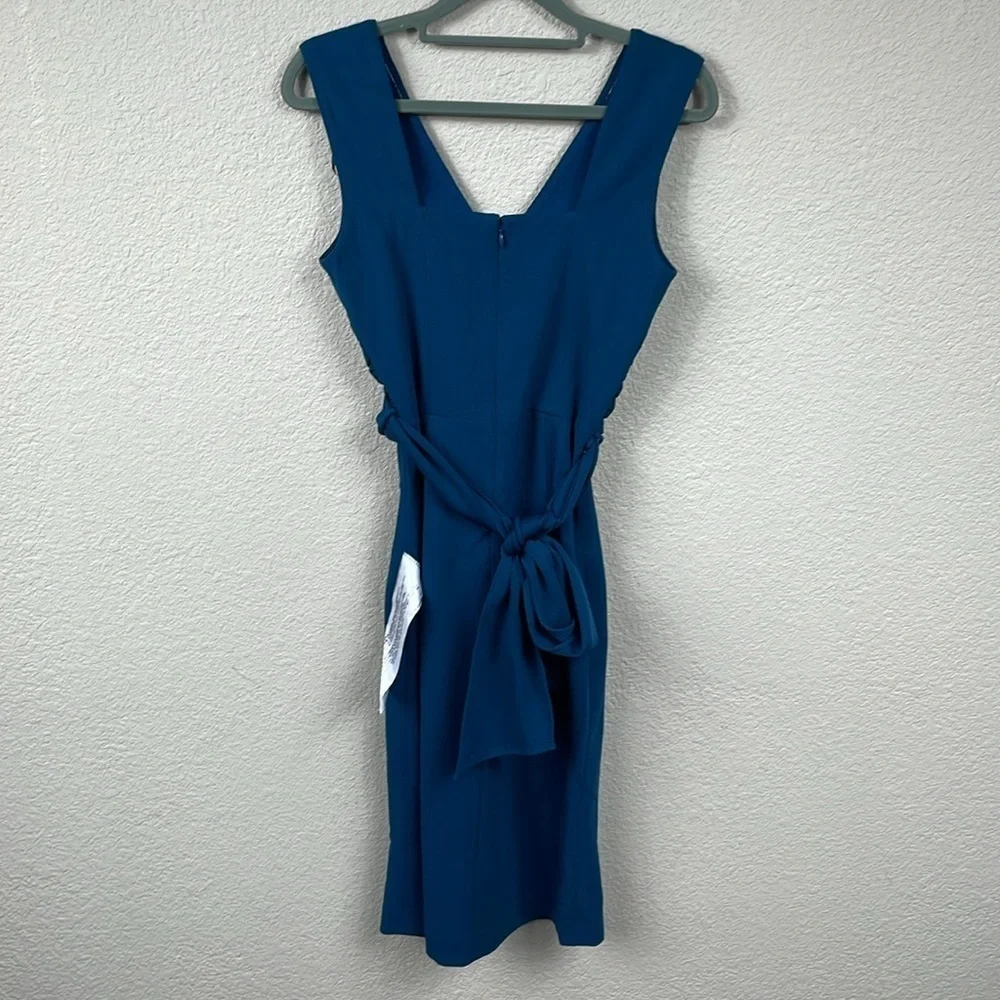 NWT Dress The Population Alessia Dress Peacock Blue Slit Flattering Sz XXS - Picture 6 of 13